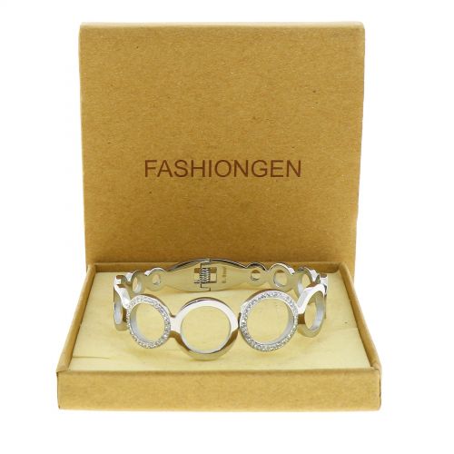 Bracciale in acciaio inossidabile da donna con strass in zirconio MELISSA