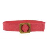 Ceinture femme élastique tressé avec boucle en Bois, Fabriqué en France, CHARLOTTE