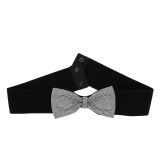 Crystal Rhinestone Bowtie Elasticated woman Belt, HAWA