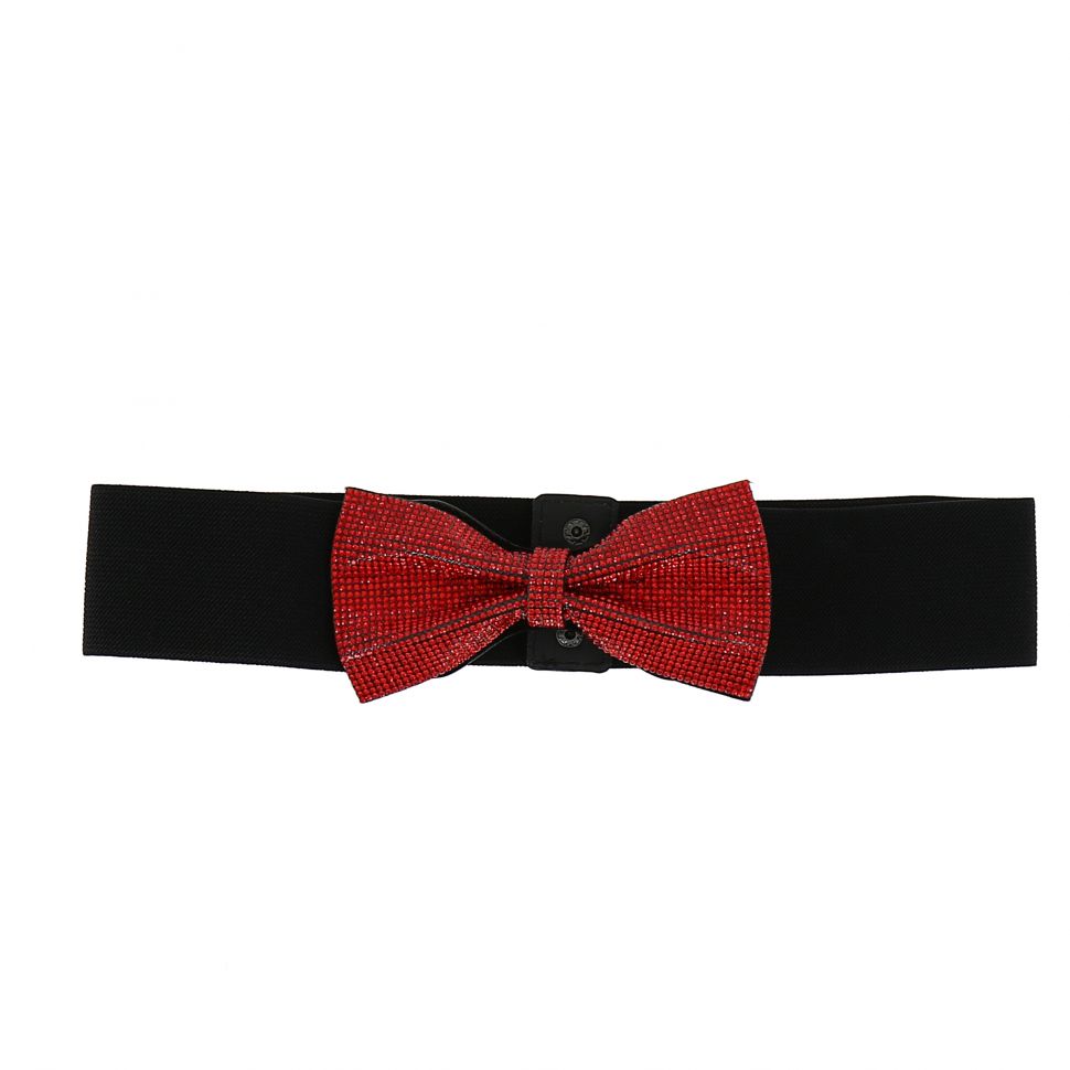 Crystal Rhinestone Bowtie Elasticated woman Belt, HAWA