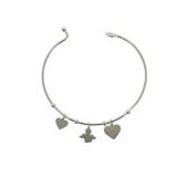 Bracelet Acier inoxydable femme à coeur et ange, CELYNA