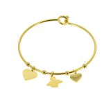 Bracelet Acier inoxydable femme à coeur et ange, CELYNA