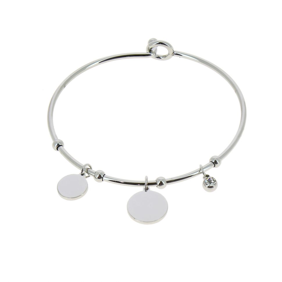 Bracelet Acier inoxydable femme à strass, ROZA