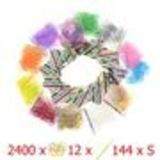 Lot de 2400 élastiques + 12 crochets + 144 Clips S - Pour métier à tisser