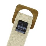 Braided Elastic Waist Belt with Wooden Buckle, Made in France, CHARLOTTE