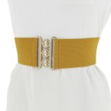 Ceinture femme élastique large à boucle 3 boutons, GLORIA Fabriqué en France