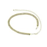 Woman's Lady Fashion Metal Chain Style Belt with strass, AURELIA