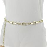 Cinturón de cadenas para mujer, metal, ajustabler, ANNA
