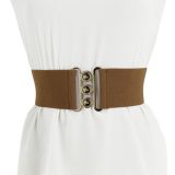 Ceinture femme élastique large à boucle 3 boutons, GLORIA Fabriqué en France