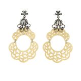 Boucles d'oreilles acrylique, 5645 BEIGE