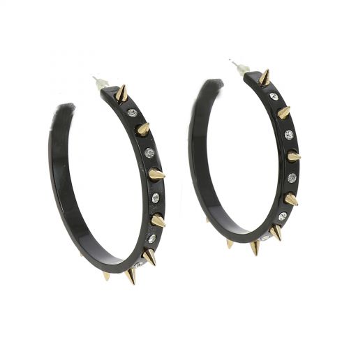 Boucles d'oreilles acrylique,5664 NOIR-OR