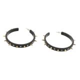 Boucles d'oreilles acrylique,5664 NOIR-OR