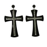 Boucles d'oreilles acrylique,5662 NOIR