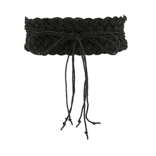 Wide Women braided Belt, Style Obi LILOU