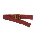 Braided Elastic Waist Belt with Wooden Buckle, Made in France, CHARLOTTE