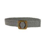 Braided Elastic Waist Belt with Wooden Buckle, Made in France, CHARLOTTE