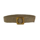 Ceinture femme élastique tressé avec boucle en Bois, Fabriqué en France, CHARLOTTE