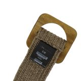 Ceinture femme élastique tressé avec boucle en Bois, Fabriqué en France, CHARLOTTE