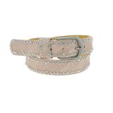 Ceinture femme doublé en cuir à strass et rivets, CAPUCINE