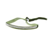 Velvet Band Armband 2 Reihen von Strass-Steinen