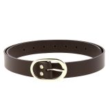 FASHIONGEN - Ceinture Véritable Cuir de Vachette Tannage Semi-Végétale pour fille et femme, HENRIETTA, Fabriqué en France