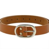 FASHIONGEN - Ceinture Véritable Cuir de Vachette Tannage Semi-Végétale pour fille et femme, HENRIETTA, Fabriqué en France