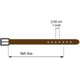 FASHIONGEN - Ceinture Véritable Cuir de Vachette Tannage Semi-Végétale pour fille et femme, HENRIETTA, Fabriqué en France