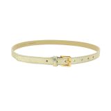 Ceinture femme 2 cm Véritable CUIR ITALIEN, LINDA