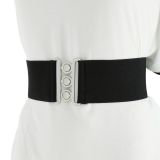 Ceinture femme élastique large à boucle 3 boutons, GLORIA Fabriqué en France