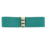 Ceinture femme élastique large à boucle 3 boutons, GLORIA Fabriqué en France