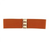 Ceinture femme élastique large à boucle 3 boutons, GLORIA Fabriqué en France