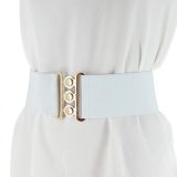 Ceinture femme élastique large à boucle 3 boutons, GLORIA Fabriqué en France