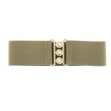 Ceinture femme élastique large à boucle 3 boutons, GLORIA Fabriqué en France