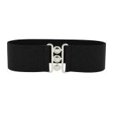 Ceinture femme élastique large à boucle 3 boutons, GLORIA Fabriqué en France