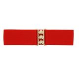 Ceinture femme élastique large à boucle 3 boutons, GLORIA Fabriqué en France