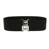 Ceinture femme élastique large à boucle 3 boutons, GLORIA Fabriqué en France