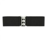 Ceinture femme élastique large à boucle 3 boutons, GLORIA Fabriqué en France