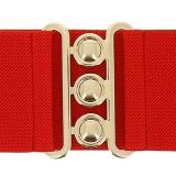 Ceinture femme élastique large à boucle 3 boutons, GLORIA Fabriqué en France