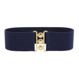 Ceinture femme élastique large à boucle 3 boutons, GLORIA Fabriqué en France