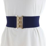 Ceinture femme élastique large à boucle 3 boutons, GLORIA Fabriqué en France