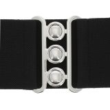 Ceinture femme élastique large à boucle 3 boutons, GLORIA Fabriqué en France