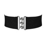 Ceinture femme élastique large à boucle 3 boutons, GLORIA Fabriqué en France