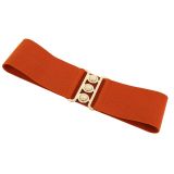 Ceinture femme élastique large à boucle 3 boutons, GLORIA Fabriqué en France