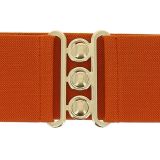 Ceinture femme élastique large à boucle 3 boutons, GLORIA Fabriqué en France