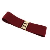 Ceinture femme élastique large à boucle 3 boutons, GLORIA Fabriqué en France