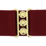 Ceinture femme élastique large à boucle 3 boutons, GLORIA Fabriqué en France