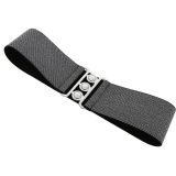 Ceinture femme élastique large à boucle 3 boutons, GLORIA Fabriqué en France