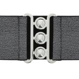 Ceinture femme élastique large à boucle 3 boutons, GLORIA Fabriqué en France