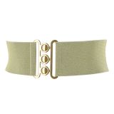 Ceinture femme élastique large à boucle 3 boutons, GLORIA Fabriqué en France