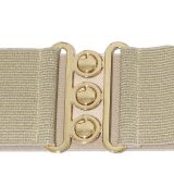 Ceinture femme élastique large à boucle 3 boutons, GLORIA Fabriqué en France